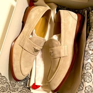 Authentic Brand New Alexander McQueen Natural Beige Suede Loafers